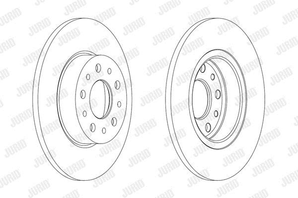 Jurid/Bendix 563064JC Rear brake disc, non-ventilated 563064JC