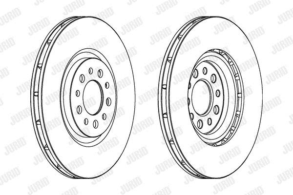 Jurid/Bendix 563067JC1 Front brake disc ventilated 563067JC1