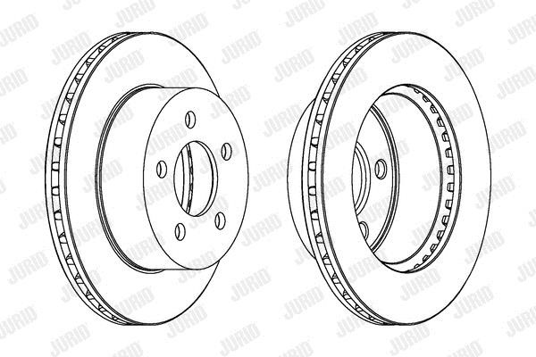 Jurid/Bendix 563068JC Front brake disc ventilated 563068JC