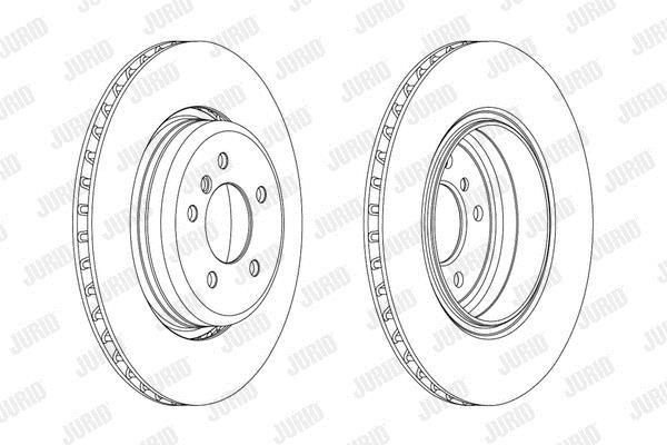 Jurid/Bendix 563069JC Rear ventilated brake disc 563069JC