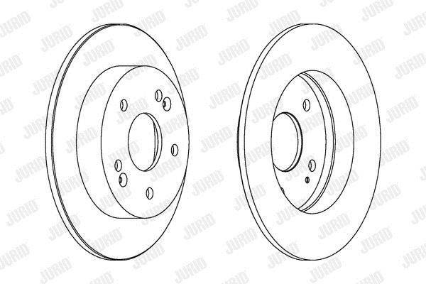 Jurid/Bendix 563071JC Rear brake disc, non-ventilated 563071JC