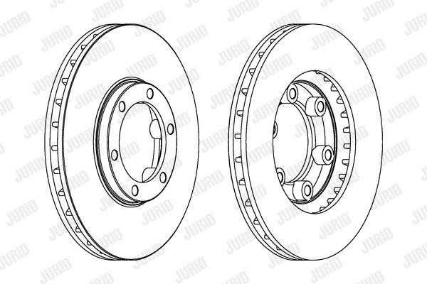 Jurid/Bendix 563072JC Front brake disc ventilated 563072JC