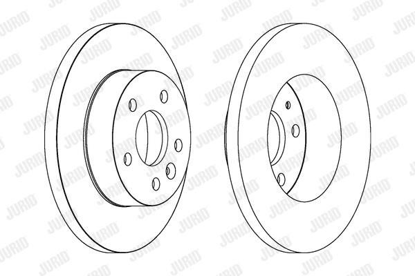 Jurid/Bendix 563074JC Unventilated front brake disc 563074JC