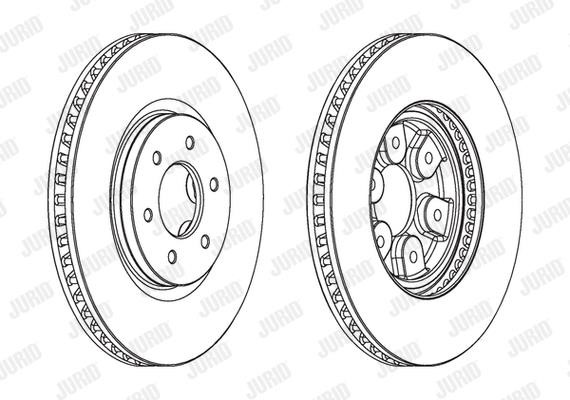 Jurid/Bendix 563075JC Front brake disc ventilated 563075JC