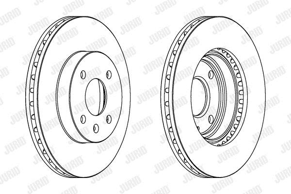 Jurid/Bendix 563081JC Front brake disc ventilated 563081JC