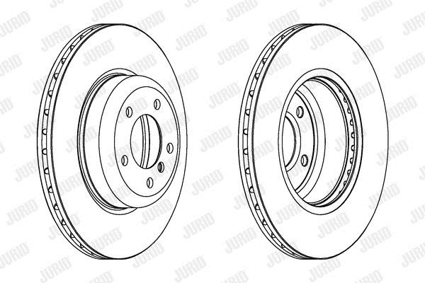 Jurid/Bendix 563082JC1 Front brake disc ventilated 563082JC1