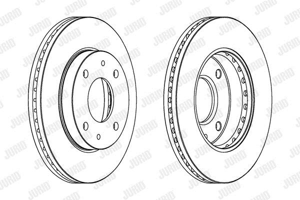 Jurid/Bendix 563083JC Front brake disc ventilated 563083JC