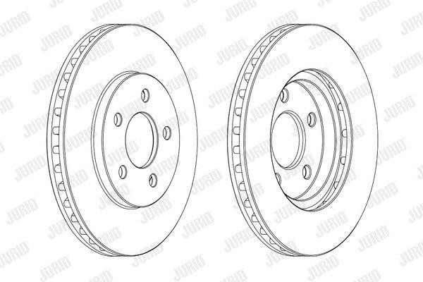 Jurid/Bendix 563084JC Front brake disc ventilated 563084JC