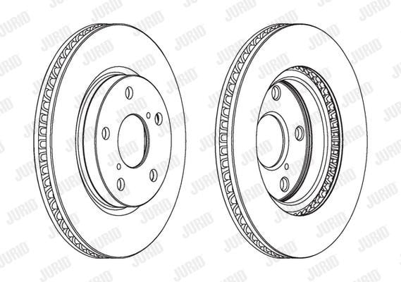 Jurid/Bendix 563086JC Front brake disc ventilated 563086JC