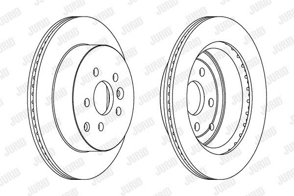 Jurid/Bendix 563088JC Rear ventilated brake disc 563088JC