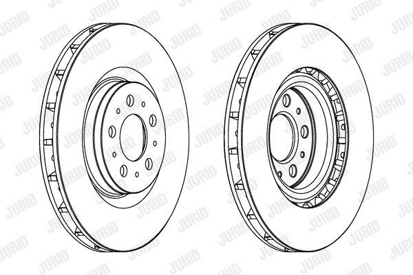 Jurid/Bendix 563089JC1 Front brake disc ventilated 563089JC1