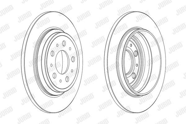 Jurid/Bendix 563090JC Rear brake disc, non-ventilated 563090JC