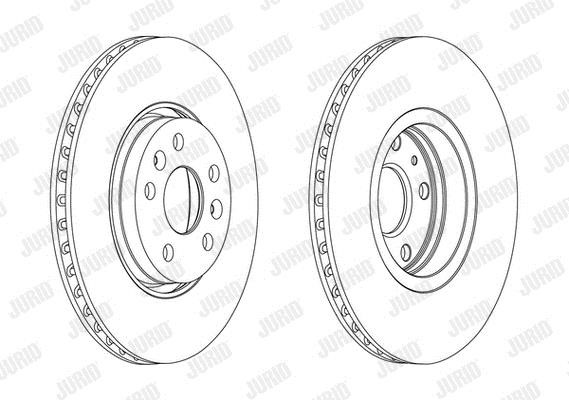 Jurid/Bendix 563091JC Front brake disc ventilated 563091JC