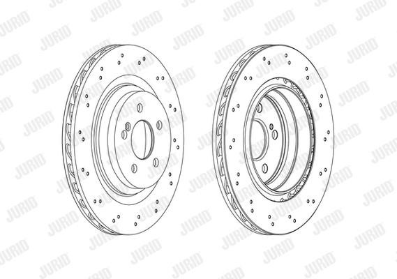 Jurid/Bendix 563093JC1 Rear ventilated brake disc 563093JC1