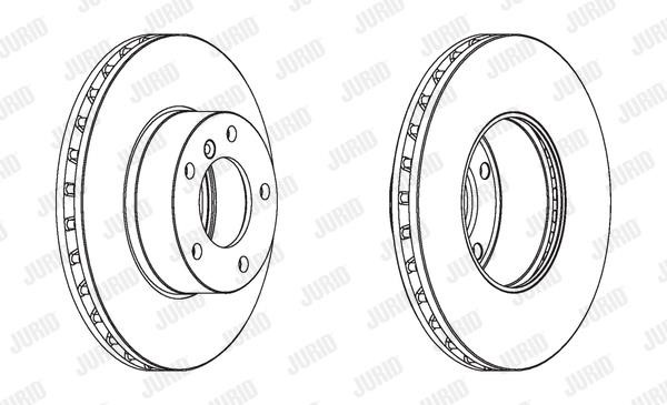 Jurid/Bendix 563094JC1 Front brake disc ventilated 563094JC1