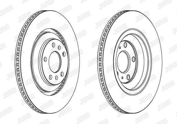 Jurid/Bendix 563095JC Rear ventilated brake disc 563095JC