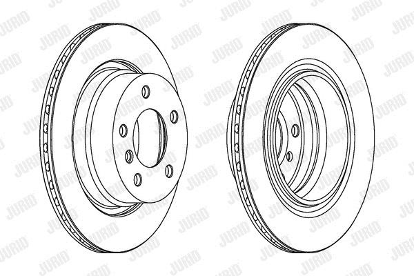 Jurid/Bendix 563096JC Rear ventilated brake disc 563096JC