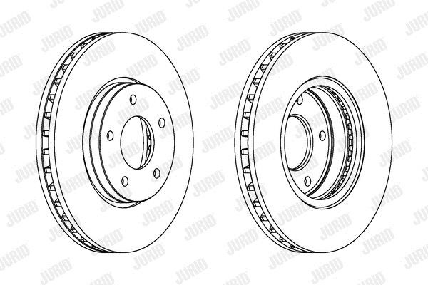 Jurid/Bendix 563098JC Front brake disc ventilated 563098JC
