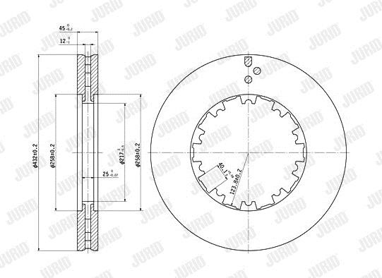 Jurid/Bendix 569262J Brake disc 569262J