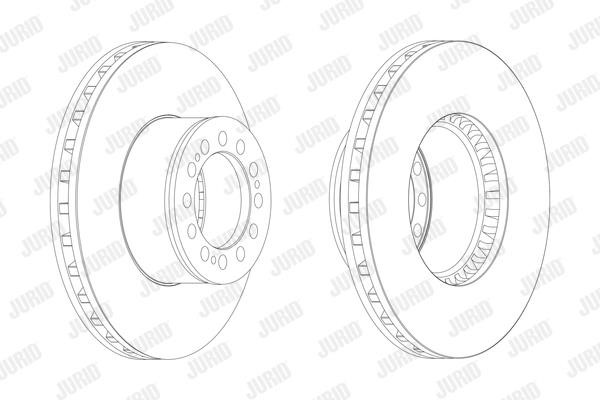 Jurid/Bendix 569263J Front vented brake disc 569263J 569263J Jurid/Bendix Front vented brake disc