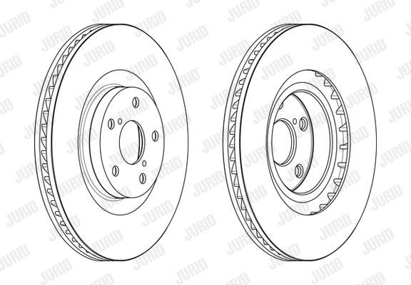 Jurid/Bendix 563237JC-1 Front brake disc ventilated 563237JC1