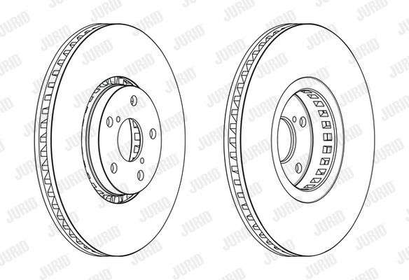 Jurid/Bendix 563238JC-1 Front brake disc ventilated 563238JC1