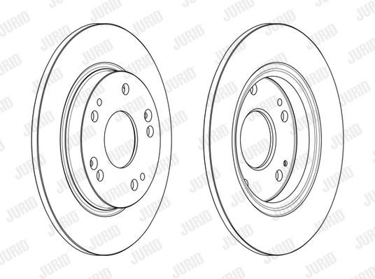 Jurid/Bendix 563242JC Rear brake disc, non-ventilated 563242JC