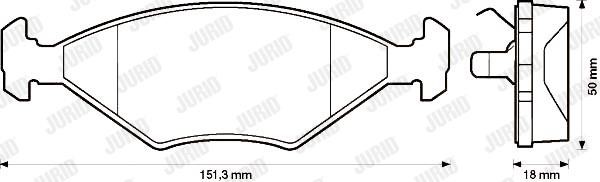 Jurid/Bendix 571916J Brake Pad Set, disc brake 571916J