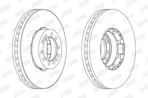 Jurid/Bendix 567958J Front brake disc ventilated 567958J