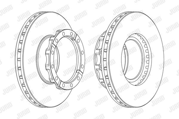 Jurid/Bendix 569125J Brake disc 569125J 569125J Jurid/Bendix Brake disc