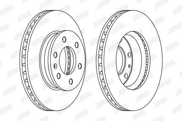Jurid/Bendix 569136J Front brake disc ventilated 569136J