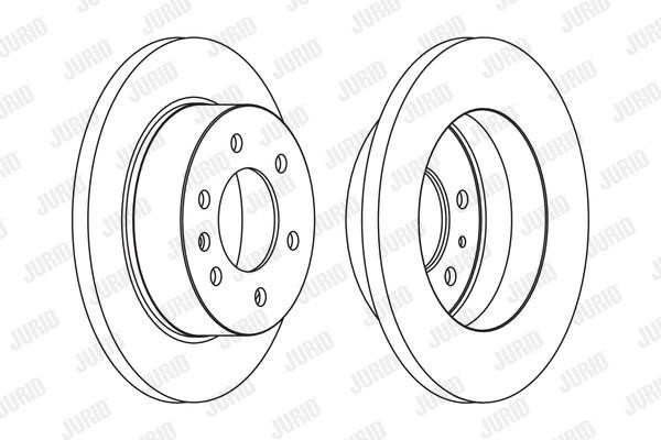 Jurid/Bendix 569137J Rear brake disc, non-ventilated 569137J