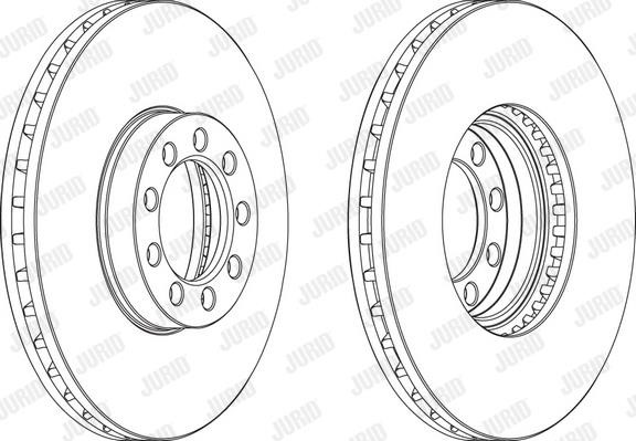 Jurid/Bendix 569153J Front brake disc ventilated 569153J