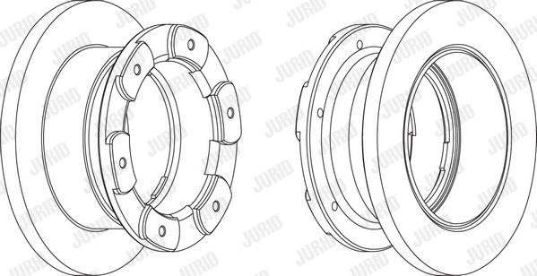 Jurid/Bendix 569159J Rear brake disc, non-ventilated 569159J