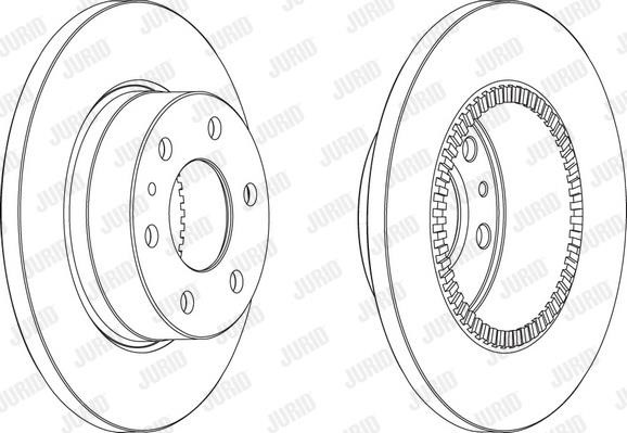 Jurid/Bendix 569163J Rear brake disc, non-ventilated 569163J