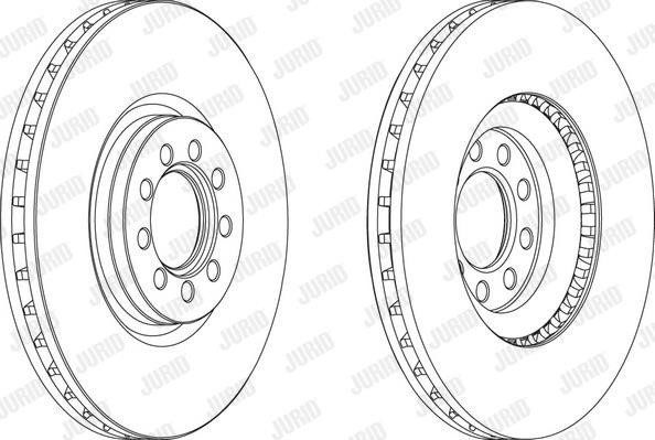 Jurid/Bendix 569164J Front brake disc ventilated 569164J