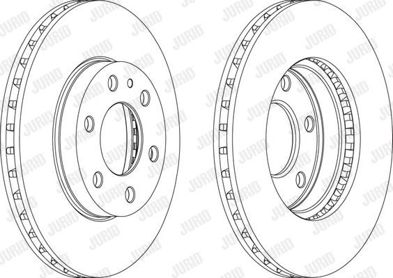 Jurid/Bendix 569165J Front brake disc ventilated 569165J