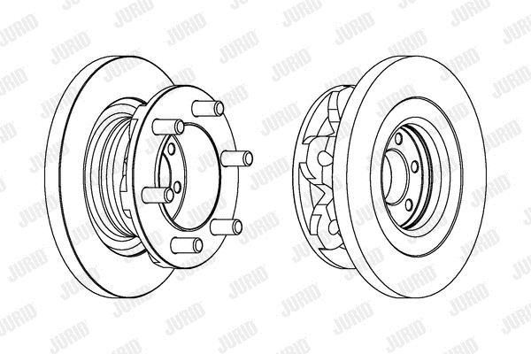 Jurid/Bendix 569168J Unventilated front brake disc 569168J