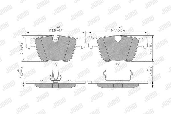 Jurid/Bendix 573232J Brake Pad Set, disc brake 573232J