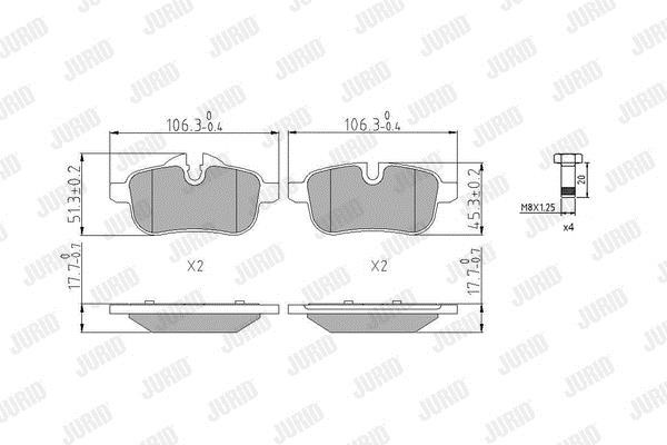 Jurid/Bendix 573651J Brake Pad Set, disc brake 573651J