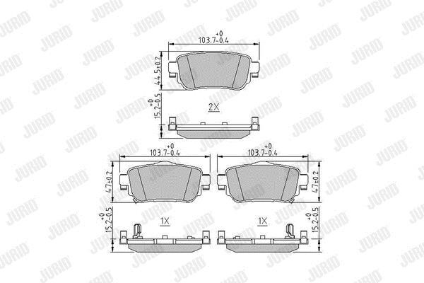 Jurid/Bendix 573658J Brake Pad Set, disc brake 573658J