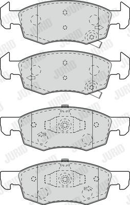 Jurid/Bendix 573672J Brake pad set 573672J 573672J Jurid/Bendix Brake pad set
