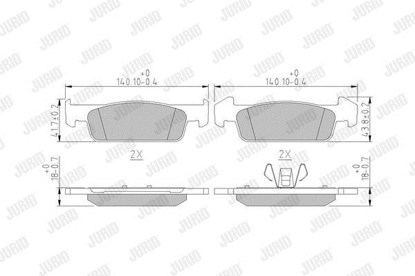 Jurid/Bendix 573441J Brake Pad Set, disc brake 573441J