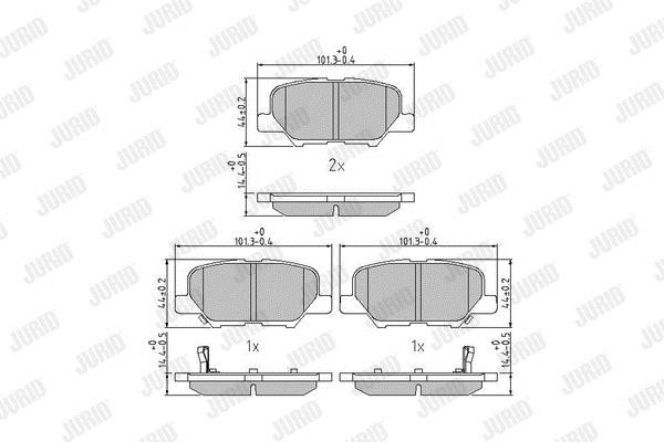 Jurid/Bendix 573442J Rear disc brake pads, set 573442J