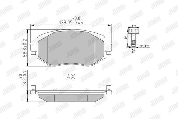 Jurid/Bendix 573842J Brake Pad Set, disc brake 573842J