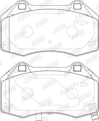 Disc brake pad set Opel Corsa D: 573850J Jurid/Bendix Brake pad set