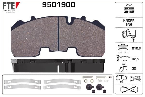 FTE 9501900 Brake Pad Set, disc brake 9501900