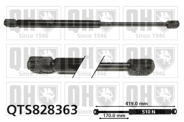 Quinton Hazell QTS828363 Gas Spring, boot-/cargo area QTS828363