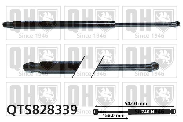 Quinton Hazell QTS828339 Gas Spring, boot-/cargo area QTS828339