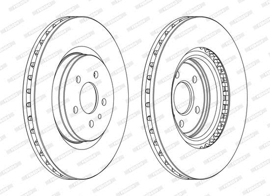 Ferodo DDF1001C Front brake disc ventilated DDF1001C